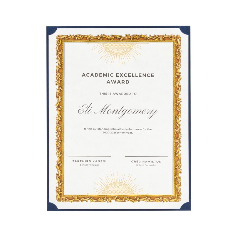 Best Paper Greetings Single-Sided Certificate Holders - Heavyweight Protection for