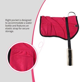 Harrison Howard Ergonomically Designed Correct Bareback Pad with Side Pockets Extra Thick Center for Maximum Support Anti-Slip Bareback Pad Comes with Matching Girth Vibrant Red