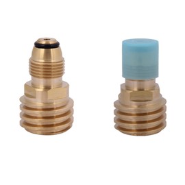 Chironal 2Pcs Brass Propane Tank Adapters Converts LP Tank POL Service Valve to QCC1 Gas Refill Adapter