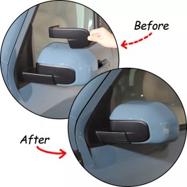 car-king888 Matte Black ABS Rearview Mirror Trim Cover For Ford Maverick Lariat 2022-2023