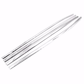 Sizver Polished Stainless Steel Window Sills Trims For 2014-2017 GMC Sierra 1500 Crew Cab