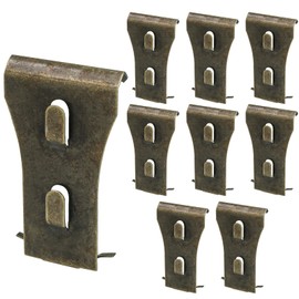 Biaungdo 8 Pcs Brick Wall Clips, Steel Brick Hook Clips, Heavy Duty Metal Brick Wall Hanger for Hanging Outdoors, Outside Home Decor for 2-1/4 to 2-3/8 inches Bricks(Bronze)