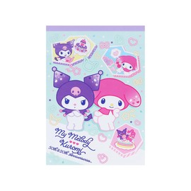 Sunstar Stationery Sanrio Character Memo A6 My Melody 50th Anniversary & 20th Anniversary My Melody & Kuromi S2847914