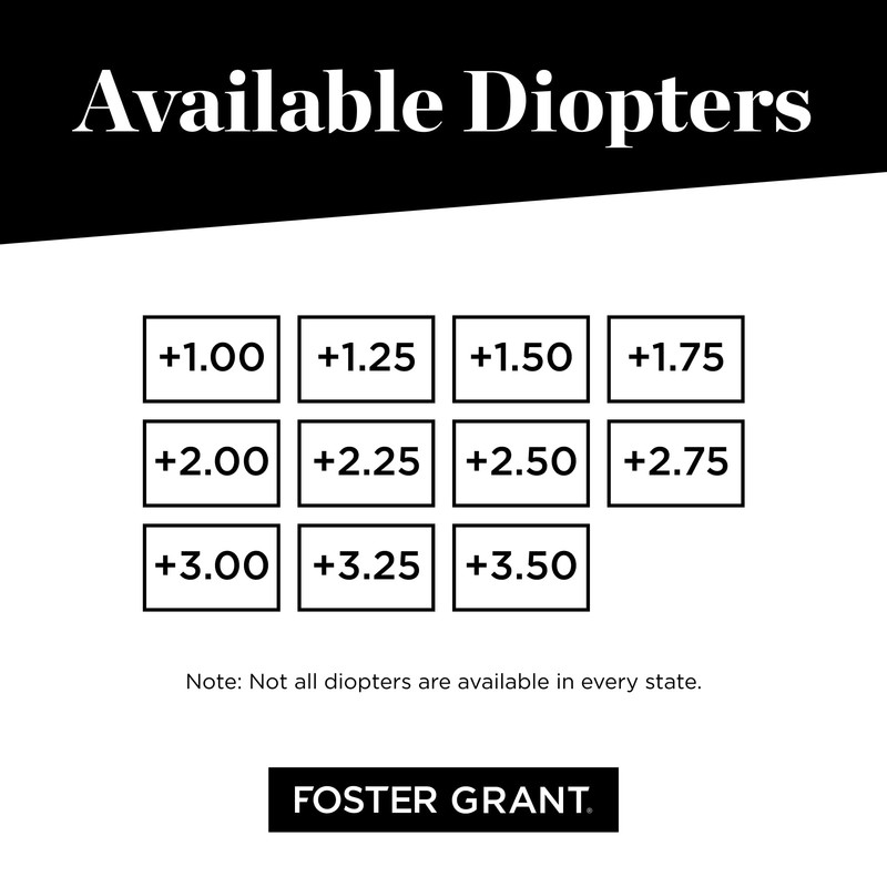 Foster Grant mens Thomson Glasses Reading Glasses, Brown/Transparent, 59 mm