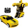 Transforming Robot RC Toy Car - One-Button Remote Control - Ideal for Boys 8-12 Years - 1:16 Scale by Family Smiles
