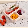 Yeanifeana 4-Pack Reusable Bento Box with 3 Stackable Snack Containers