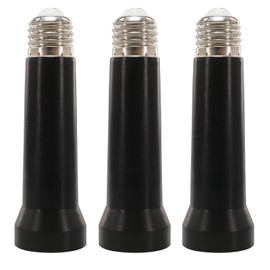 Light Socket Extender, E26/E27 Socket Extension Adapter, 5.31 inch Light Bulb Extension Socket, Light Bulb Socket Extender, Screw in Lamp Holder Adapter(Black 3Pack)