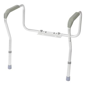 Homecraft Toilet Safety Frame, Bathroom Toilet Frame for Handicap or Disabled, Assistance Rails for Elderly, Adjustable Toilet Hand Rails for Support, Safety, and Comfort, Bathroom Grab Bar