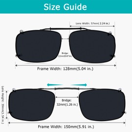 Polarized Clip on Sunglasses for Men With Spring Frame Black Lens
