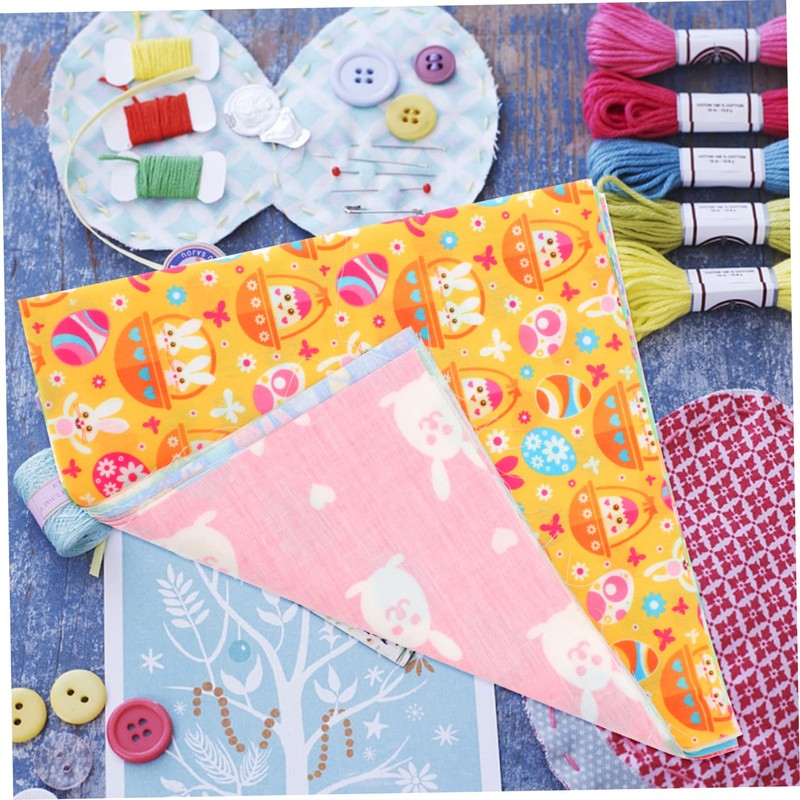 IWOWHERO Easter Style DIY Patchwork Sheets 10pcs Easter Egg Decor