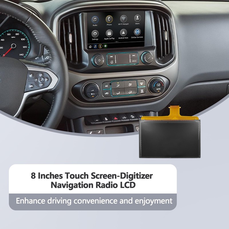 8 Inches Touch Screen-Digitizer Navigation Radio LCD Compatible Chevy Silverado