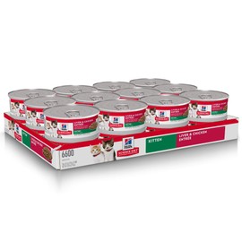 Hill's Science Diet Wet Cat Food, Kitten, Liver & Chicken Recipe, 5.5 oz Cans, 24-pack