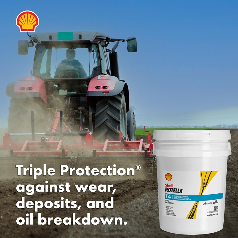 Shell Rotella T4 Triple Protection 15W-40 Diesel Engine Oil, 5