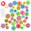 Relaxweex 36 Pcs Spinning Gears with Removable Adhesive Dots Colorful