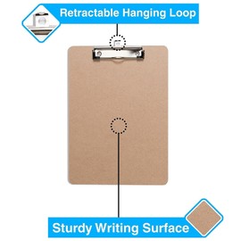 Clipboards (Set of 5) by Office Solutions Direct! ECO Friendly Hardboard Clipboard, Low Profile Clip Standard A4 Letter Size