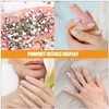 STOBOK DIY Nail Art Gems Flatback Crystal Glass Rhinestones Multi