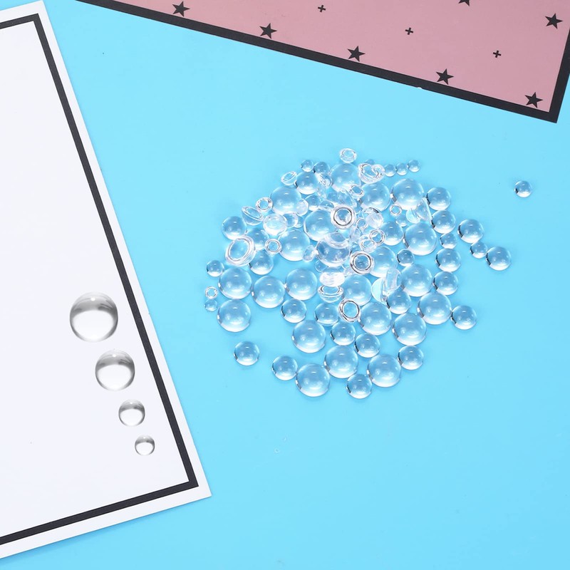 700 Pieces Clear Dewdrop Water Droplets Embellishments Round Clear Dew