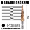 Vearter 4-12 mm Step Drill Metal, 9 Steps Taper Drill