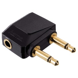 Hama 00128070 2x 3.5mm 3.5mm Black - cable interface/gender adapters (2x 3.5mm, 3.5mm, Male/Female, Black, Gold)