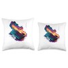 Gaming Keyboard On Fire Throw Pillow