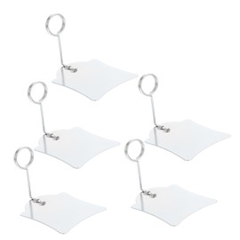 STOBOK 5pcs Tag Clip Cord Holders Merchandise Sign Clip Kitchen Labels Sign Display Stand Jewelry Holder Stand up Display Shelf Food Sign Holder Sign Stand Metal Commodity