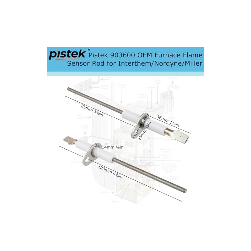 903600 OEM Furnace Flame Sensor Rod for Intertherm Nordyne Miller,