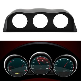 XIMINZ 52mm/2in 3 Hole Dome Lip Dashboard Pod Mount Bracket ABS Plastic Universal Triple Dash Gauge Console Pod Fit for Muscle, Manual Cars, Sports Models (Black)
