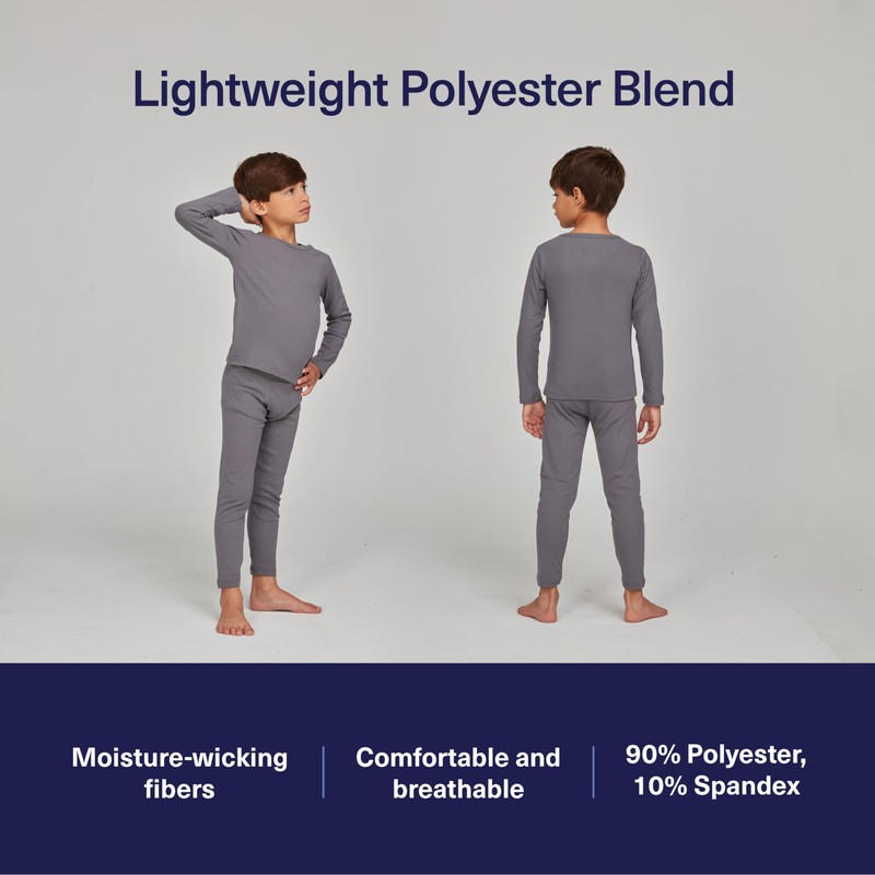 Ropa interior térmica para niños y niños, conjunto de ropa