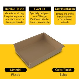 Strybuc Industries 45-90 Cabinet Drawer Insert, 20-1/2" Width x 4" Height, Plastic, 4.3" x 18.9" x 20.5"