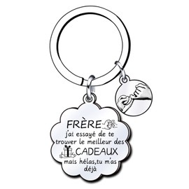 LKJHGF Schlüsselanhänger des Bruders, Geschenk des Bruders, Schlüsselanhänger für Männer, Geschenk für Vatertag, Geburtstag, Weihnachten (Bruder), Bruder, L