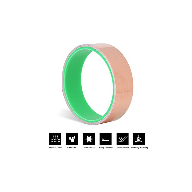 Guitarra Copper Foil Tape Cinta adhesiva de doble Conductive 0,6/1,2/2.5/5/10/15,2