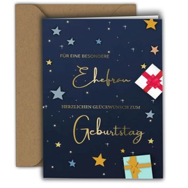 Edition Colibri Birthday Card for Wife - For a Special Wife - Congratulations Card for Girls & Women I Premium Folding Card with Envelope I A6