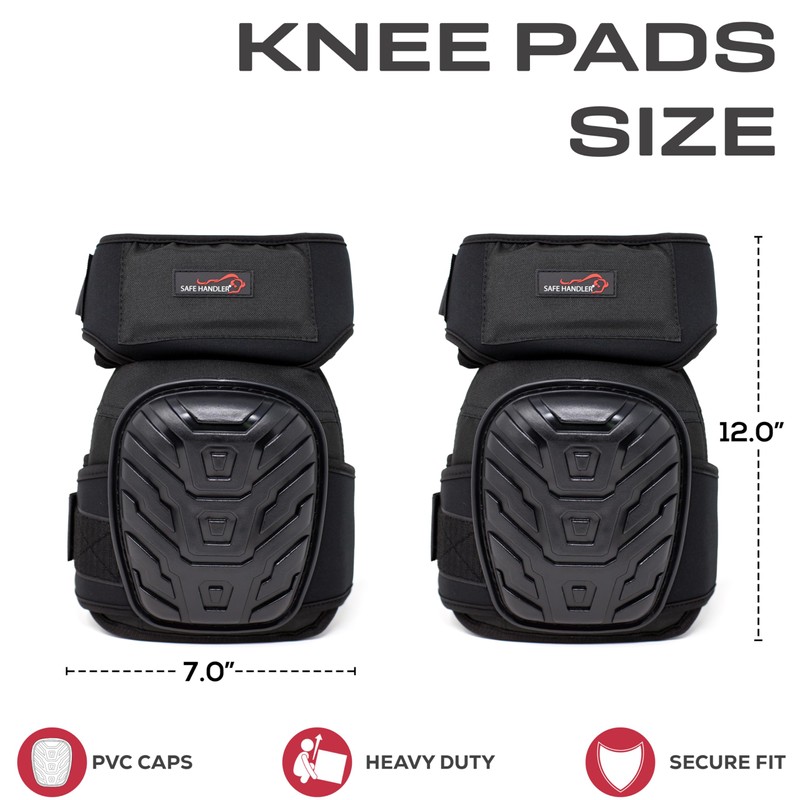 SAFE HANDLER Professional Extra Long Heavy Duty Gel Knee Pads