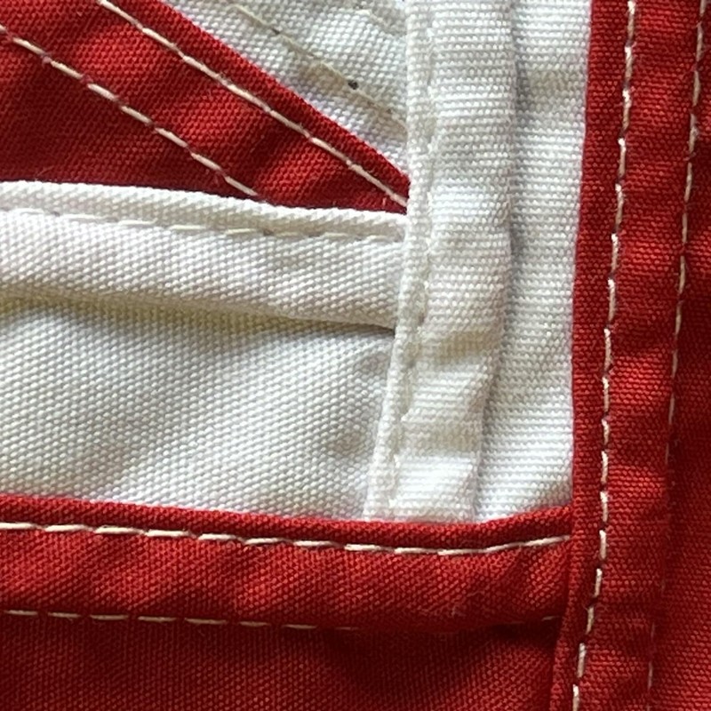 NWFlags Union Jack Hand Stitched Flag with Rope & Toggle
