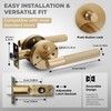 Litlheim Privacy Knurled Brass Door Handle - Durable, Stylish Interior