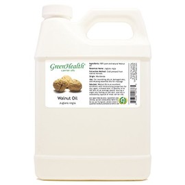 GreenHealth Walnut Oil - 32 fl oz (946 ml) Plastic Jug w/Cap - 100% Pure Carrier Oil