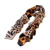 Elegant Leopard & Zebra Mixed Animal Print Scarf, Orange