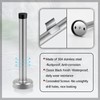 Door Stopper, 5 Inch Long Door Stop, Wall Mount, Brushed