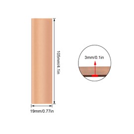 TIANLIN Copper Sheet, Pack of 2 Flat Copper Rods, 105 mm x 20 mm x 3 mm Metal Copper Rods, Pure Copper Rod, for Power Line