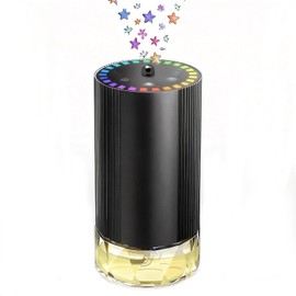 Waterless Essential Oil Car Diffuser with Color LED Voice Ambient Light,Mini and USB Cold Mist Aromatherapy Diffuser,Smart Control Sytem-60ml Capacity for Car,Travel,Home,Room,Office,Gift Ideal