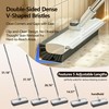 Adjustable 3 in 1 Floor Scrub Brush with Long Handle,