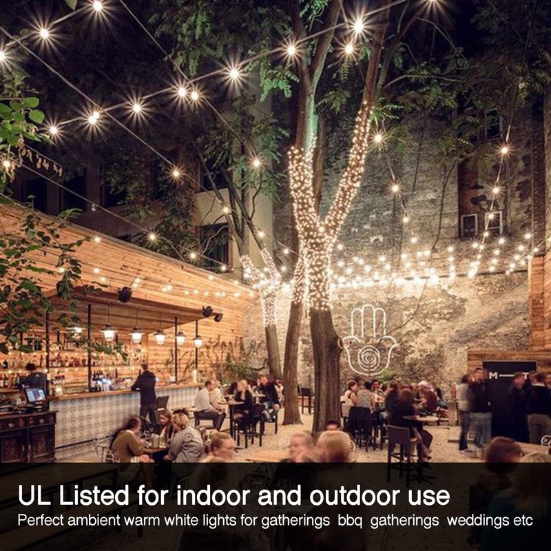 Banord 100FT G40 Globe String Lights, 2700K LED Outdoor Patio
