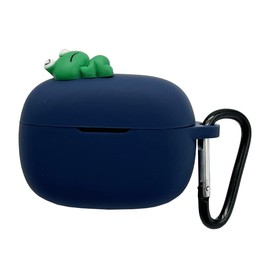 Cartoon Kawaii Case for JBL Vibe 200TWS Earbuds, Seadream Portable Cute 3D Sleeping Frog Animal Cartoon Scratch Shock Resistant Protective Cover with Carabiner (Sleeping Frog)