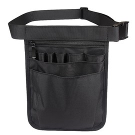 Fanny Pack Fanny Pack for Work Nurse Pouch Hairdresser Fanny Pack Packet Multifunctional Pocket Tool Bag Small Tool Bag Thin Waterproof with Belt (1 Black)