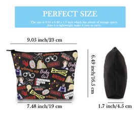 Crime TV Show Inspired Gift TV Show Merchandise Pouch Zipper Pouch Spencer Lover Gift Crime Show Makeup Bag for Crime Fans, Criminal Tv Pattern Blk EU, Cosmetic bag with print