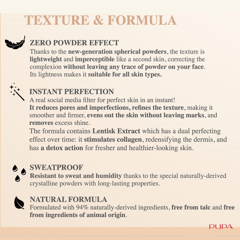 PUPA, Wonder Me Cipria Non Cipria - 20 Nude 7