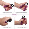 Hand Grip Strengthener Set, 50 LB Resistance, Metal Construction, Purple,