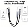 Lighting to 3.5mm Headphone and Charger Adapter, [MFi Certified] 2