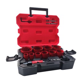 FEWELL 16PCS M42 Bi-Metal Hole Saw Kit with 8% Cobalt, 3/4"-2-1/2" Hole Saw for Metal, Wood, Drywall, Plastic, PVC