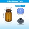 PATIKIL 12pcs 7ml Amber Borosilicate Glass Sample Vials with Aluminum
